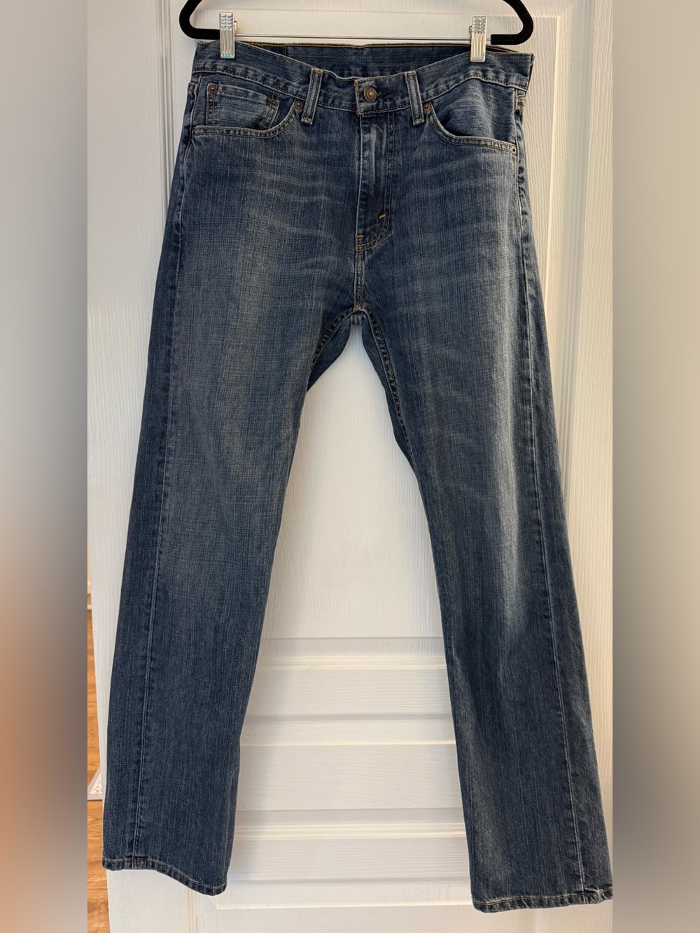 Men's Levi 505’s Straight-Leg Dark Blue Jeans